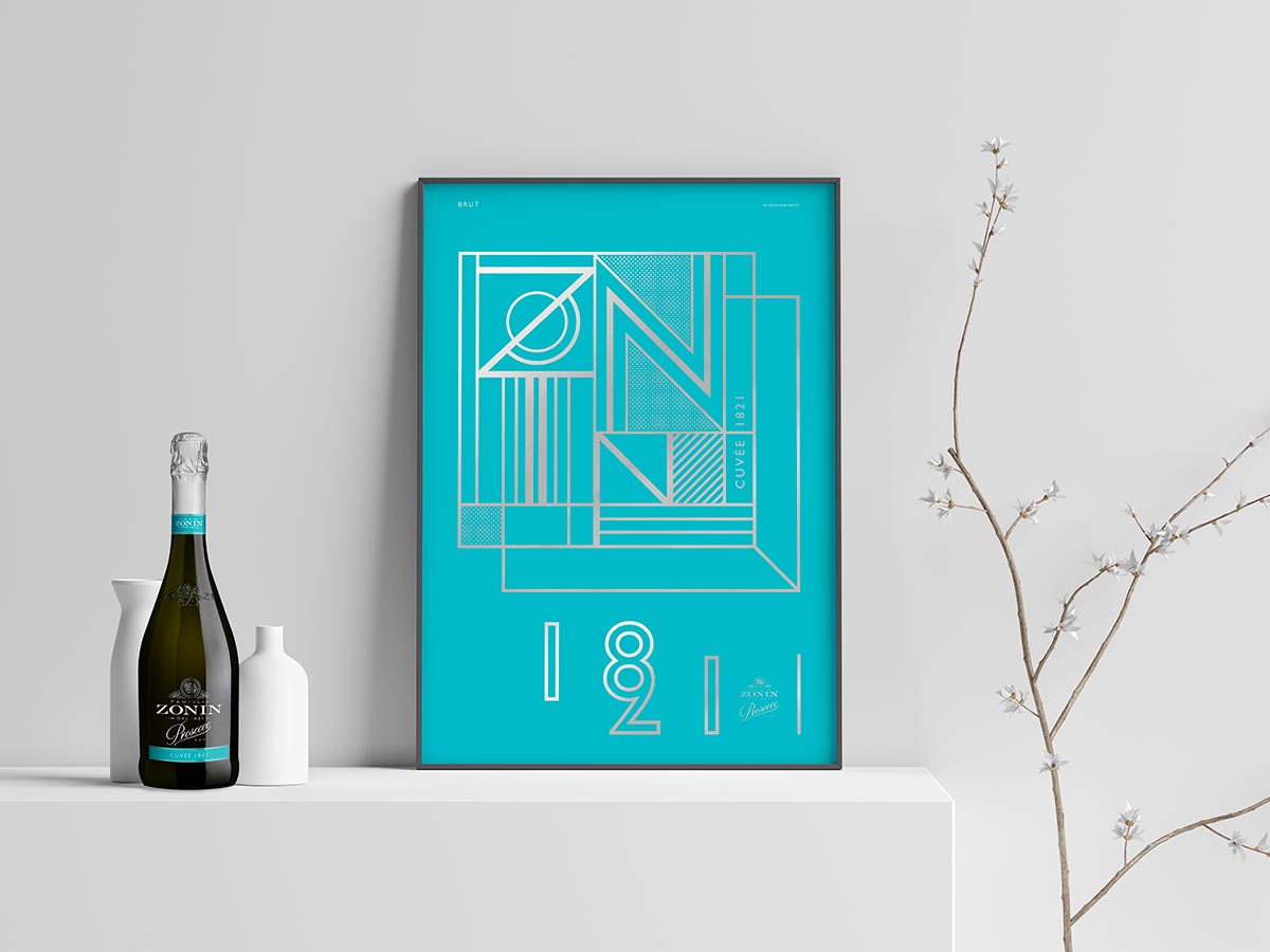 Zonin Prosecco Corporate Poster Typography