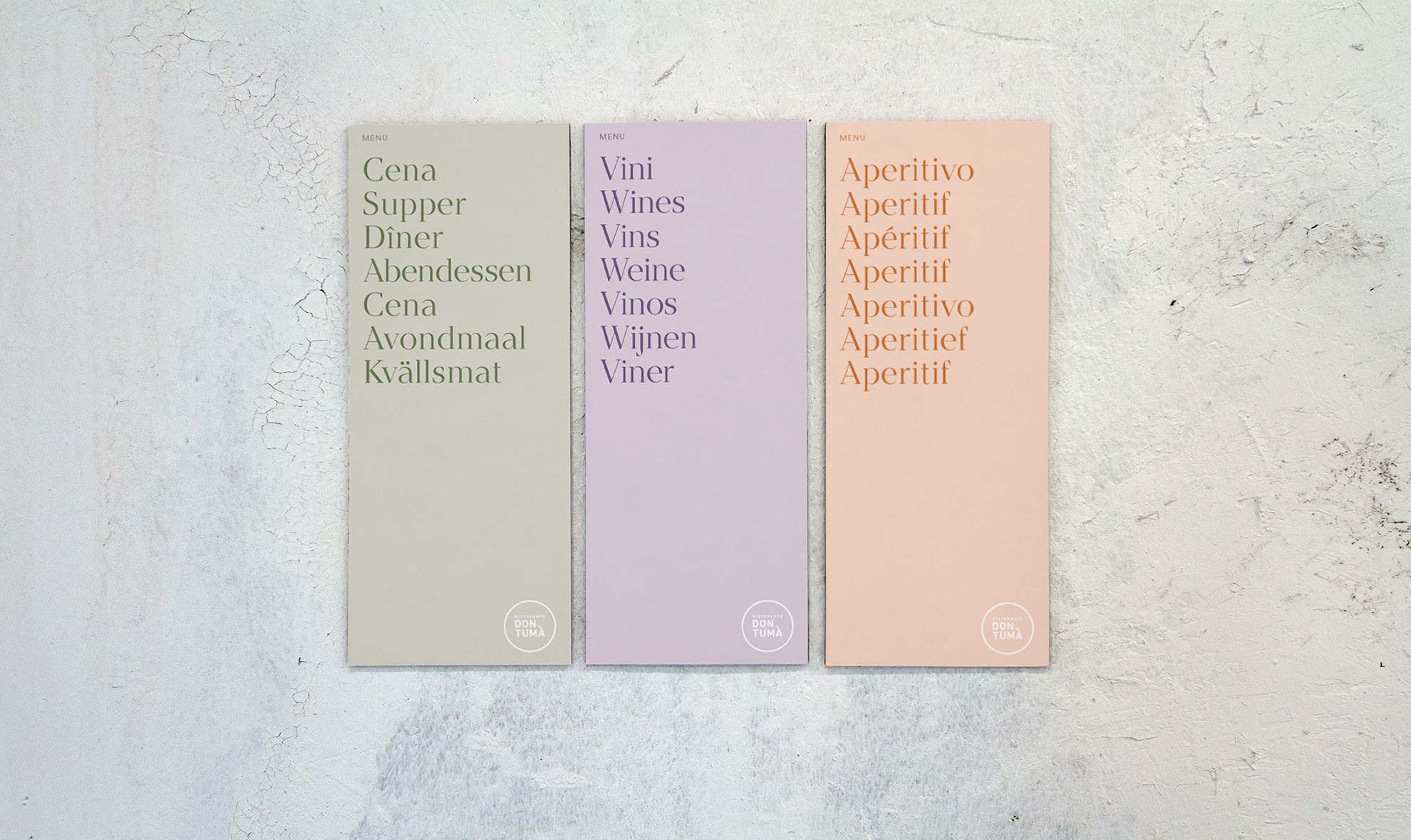 Masseria Cuturi Menu Cover